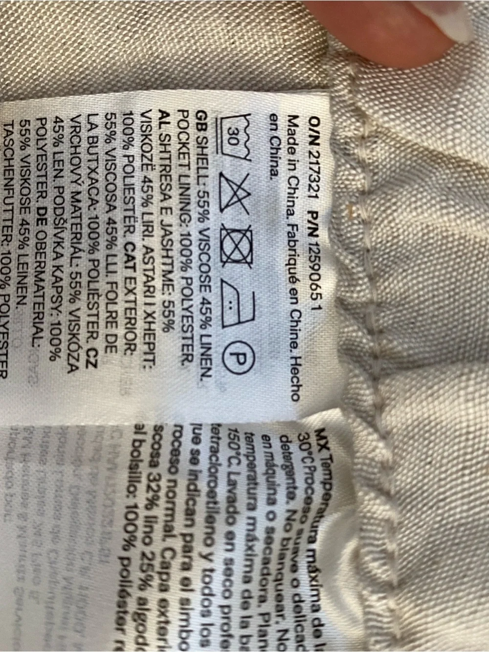 Lightweight Drawstring Linen Blend Pants in Oatmeal